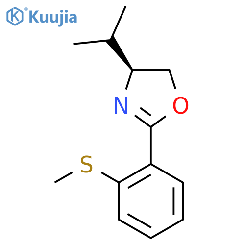 (4S)-2-[2-(Methylsulfanyl)phenyl]-4-(propan-2-yl)-4,5-dihydro-1,3-oxazole structure