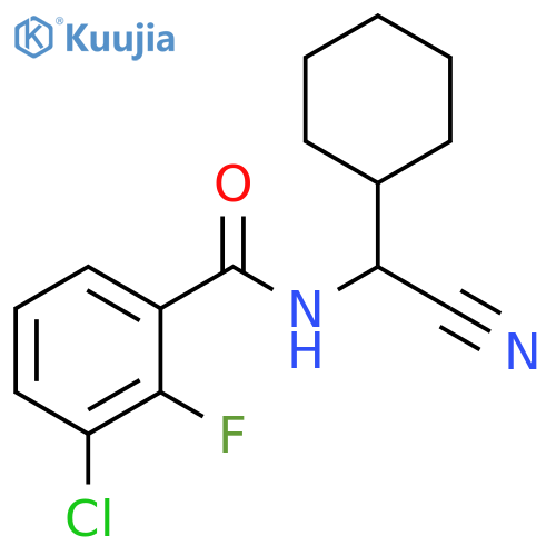 3-Chloro-N-(cyanocyclohexylmethyl)-2-fluorobenzamide structure