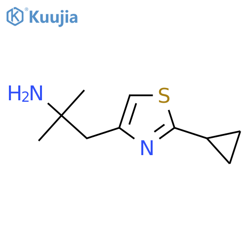 1-(2-cyclopropyl-1,3-thiazol-4-yl)-2-methylpropan-2-amine structure