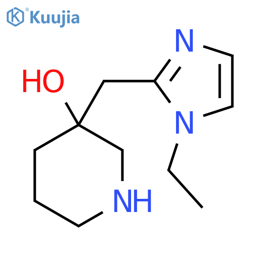 3-(1-ethyl-1H-imidazol-2-yl)methylpiperidin-3-ol structure