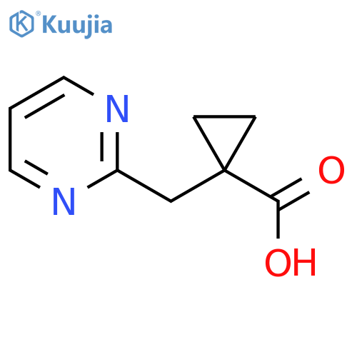 1-(pyrimidin-2-yl)methylcyclopropane-1-carboxylic acid structure