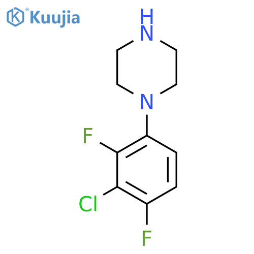 1-(3-chloro-2,4-difluorophenyl)piperazine structure