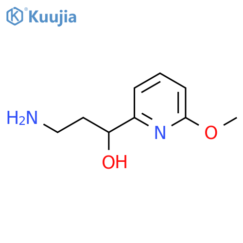3-Amino-1-(6-methoxypyridin-2-yl)propan-1-ol structure