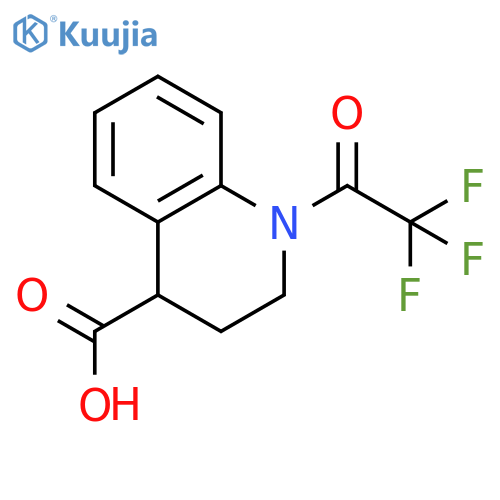 1-(Trifluoroacetyl)-1,2,3,4-tetrahydroquinoline-4-carboxylic acid structure