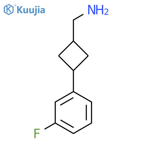 [3-(3-Fluorophenyl)cyclobutyl]methanamine structure