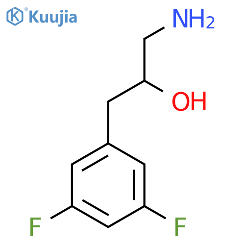 1-amino-3-(3,5-difluorophenyl)propan-2-ol structure