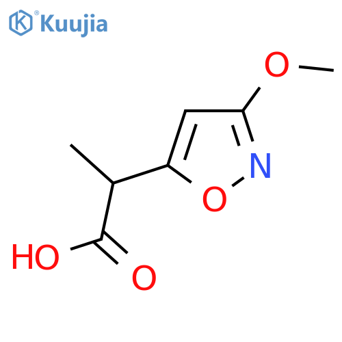 2-(3-methoxy-1,2-oxazol-5-yl)propanoic acid structure