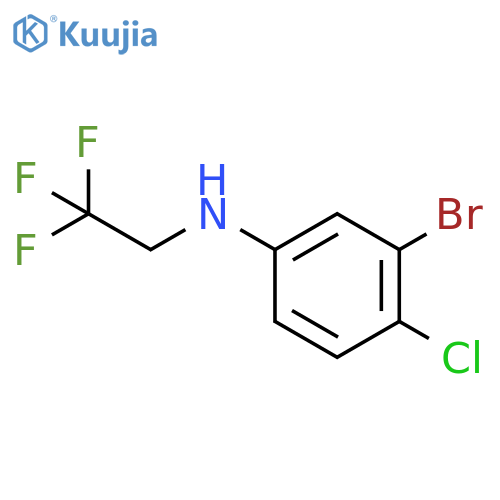3-Bromo-4-chloro-n-(2,2,2-trifluoroethyl)aniline structure