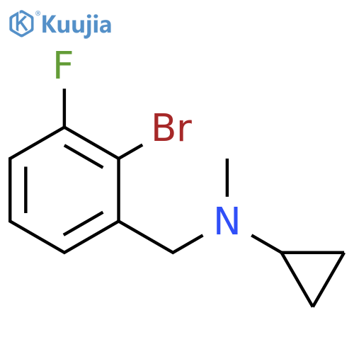 Benzenemethanamine, 2-bromo-N-cyclopropyl-3-fluoro-N-methyl- structure