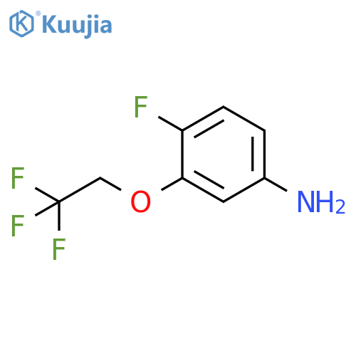 4-fluoro-3-(2,2,2-trifluoroethoxy)aniline structure