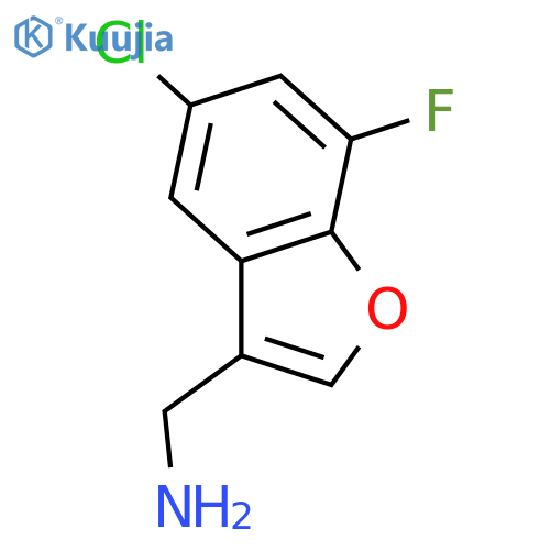 3-Benzofuranmethanamine, 5-chloro-7-fluoro- structure