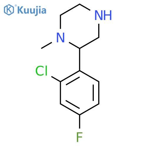 2-(2-chloro-4-fluorophenyl)-1-methylpiperazine structure