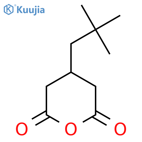 4-(2,2-dimethylpropyl)oxane-2,6-dione structure