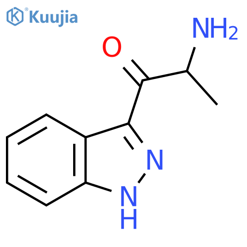 2-amino-1-(1H-indazol-3-yl)propan-1-one structure
