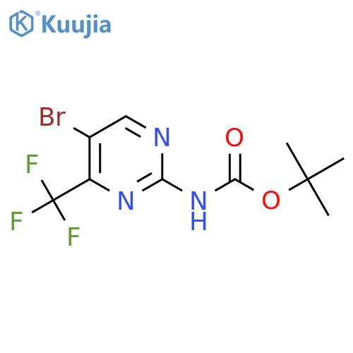 tert-butyl N-5-bromo-4-(trifluoromethyl)pyrimidin-2-ylcarbamate structure