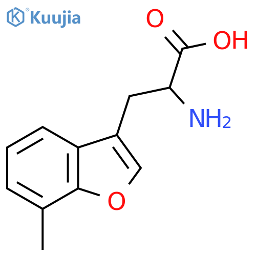 2-Amino-3-(7-methyl-1-benzofuran-3-yl)propanoic acid structure