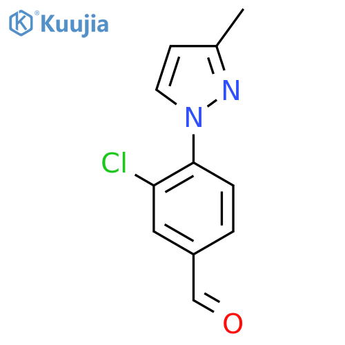 3-Chloro-4-(3-methyl-1h-pyrazol-1-yl)benzaldehyde structure