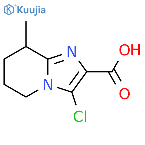Imidazo[1,2-a]pyridine-2-carboxylic acid, 3-chloro-5,6,7,8-tetrahydro-8-methyl- structure