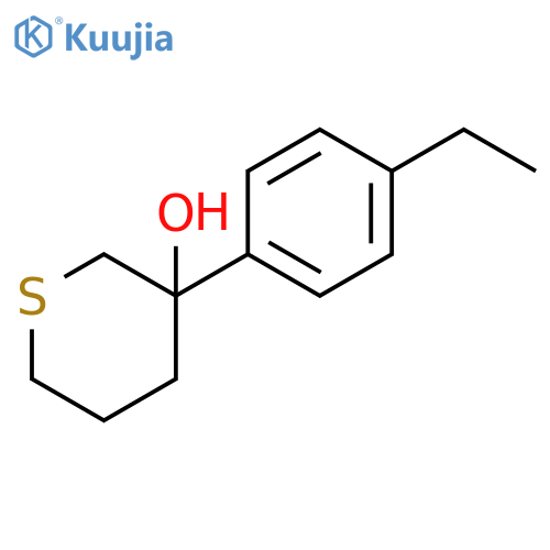 3-(4-ethylphenyl)thian-3-ol structure