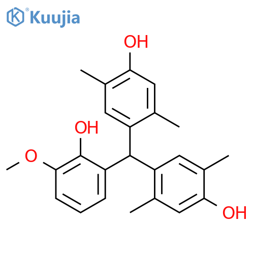 4,4'-[(2-Hydroxy-3-methoxyphenyl)methylene]bis(2,5-dimethylphenol) structure