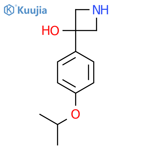 3-4-(propan-2-yloxy)phenylazetidin-3-ol structure