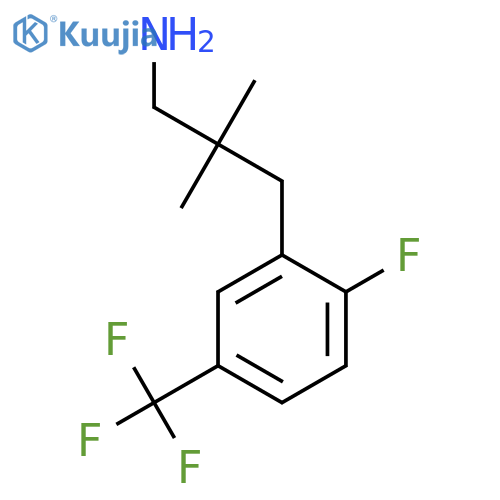 3-2-fluoro-5-(trifluoromethyl)phenyl-2,2-dimethylpropan-1-amine structure