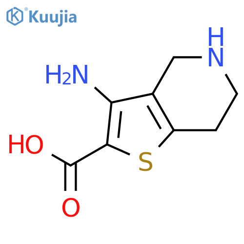 Thieno[3,2-c]pyridine-2-carboxylicacid, 3-amino-4,5,6,7-tetrahydro- structure