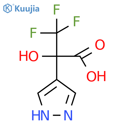 3,3,3-Trifluoro-2-hydroxy-2-(1H-pyrazol-4-yl)propanoic acid structure