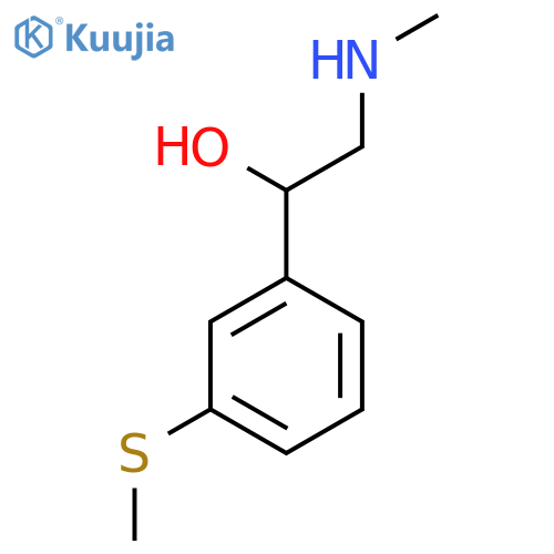 2-(methylamino)-1-3-(methylsulfanyl)phenylethan-1-ol structure