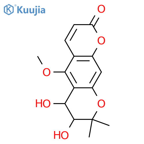 7,8-Dihydro-6,7-dihydroxy-8,8-dimethyl-2H,6H-benzo[1,2-b:5,4-b']dipyran-2-one; (3'R,4'R)-form, 5-Methoxy structure