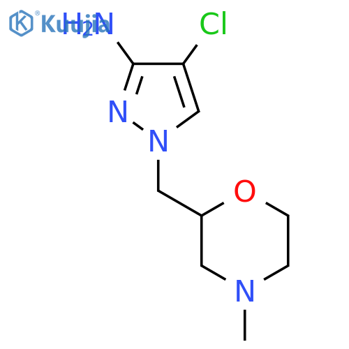 4-chloro-1-[(4-methylmorpholin-2-yl)methyl]-1H-pyrazol-3-amine structure