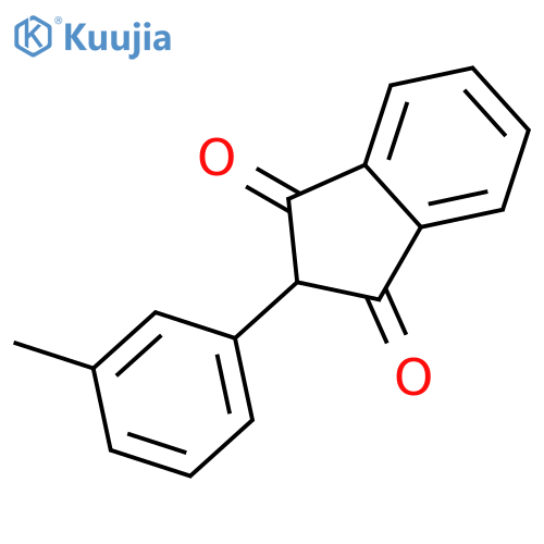 1H-Indene-1,3(2H)-dione,2-(3-methylphenyl)- structure
