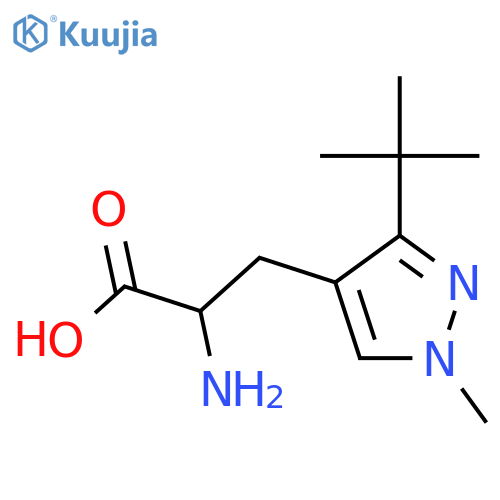 2-amino-3-(3-tert-butyl-1-methyl-1H-pyrazol-4-yl)propanoic acid structure