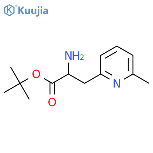 Tert-butyl 2-amino-3-(6-methylpyridin-2-yl)propanoate structure