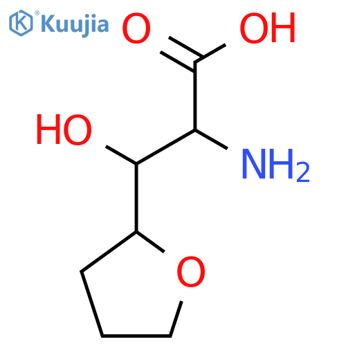 2-amino-3-hydroxy-3-(oxolan-2-yl)propanoic acid structure