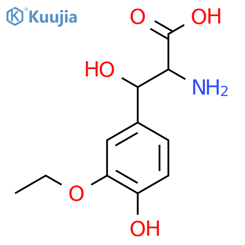 2-Amino-3-(3-ethoxy-4-hydroxyphenyl)-3-hydroxypropanoic acid structure