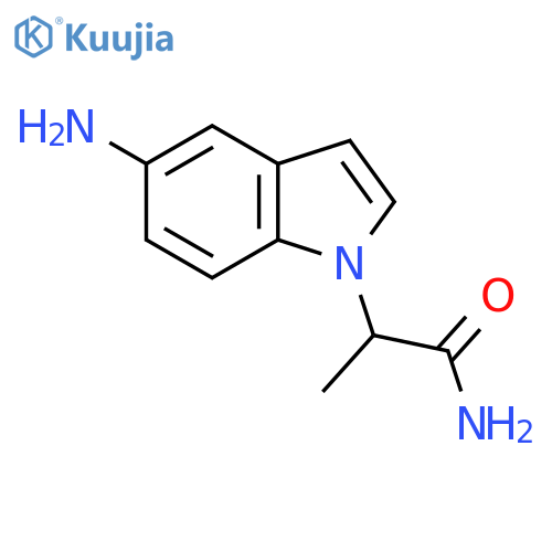 2-(5-amino-1H-indol-1-yl)propanamide structure