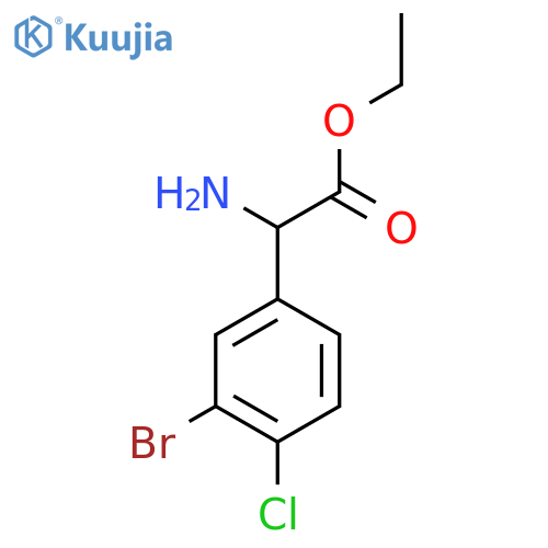 Ethyl 2-amino-2-(3-bromo-4-chlorophenyl)acetate structure