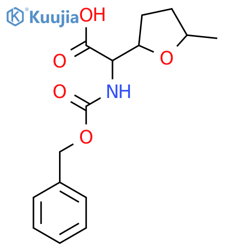 2-{[(Benzyloxy)carbonyl]amino}-2-(5-methyloxolan-2-yl)acetic acid structure