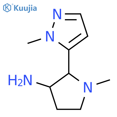 1-Methyl-2-(1-methyl-1H-pyrazol-5-yl)pyrrolidin-3-amine structure
