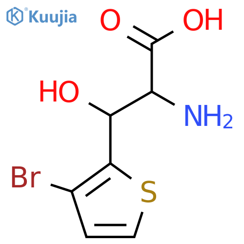 2-amino-3-(3-bromothiophen-2-yl)-3-hydroxypropanoic acid structure