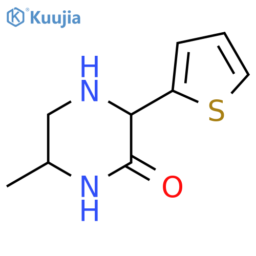 6-methyl-3-(thiophen-2-yl)piperazin-2-one structure