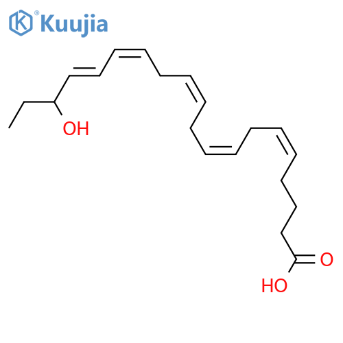18-Hydroxy-5,8,11,14,16-eicosapentaenoic acid; (5Z,8Z,11Z,14Z,16E,18S)-form structure