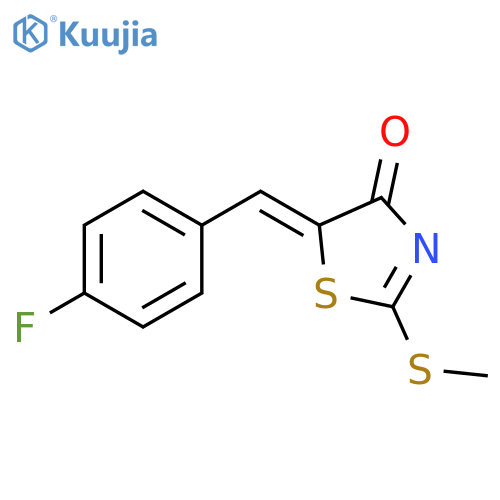 (5Z)-5-[(4-fluorophenyl)methylidene]-2-(methylsulfanyl)-4,5-dihydro-1,3-thiazol-4-one structure