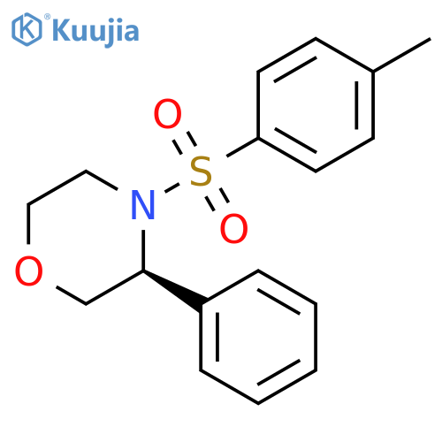 Morpholine, 4-[(4-methylphenyl)sulfonyl]-3-phenyl-, (3S)- structure