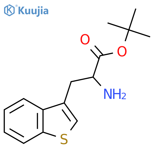 tert-butyl 2-amino-3-(1-benzothiophen-3-yl)propanoate structure
