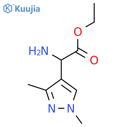 ethyl 2-amino-2-(1,3-dimethyl-1H-pyrazol-4-yl)acetate structure