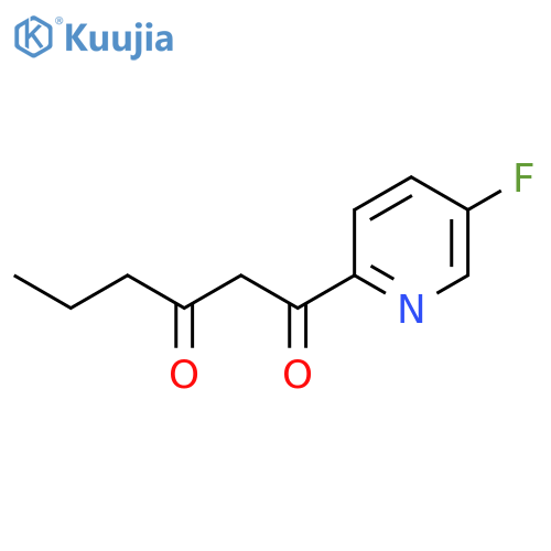 1-(5-fluoropyridin-2-yl)hexane-1,3-dione structure