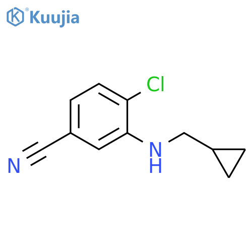 4-chloro-3-(cyclopropylmethyl)aminobenzonitrile structure