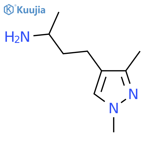 4-(1,3-dimethyl-1H-pyrazol-4-yl)butan-2-amine structure